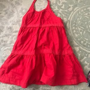 Halter red dress